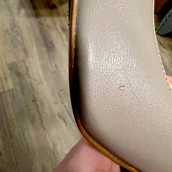 Nine West Taupe Leather High Heels - Picture 9 of 10